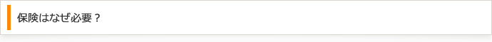 保険はなぜ必要？